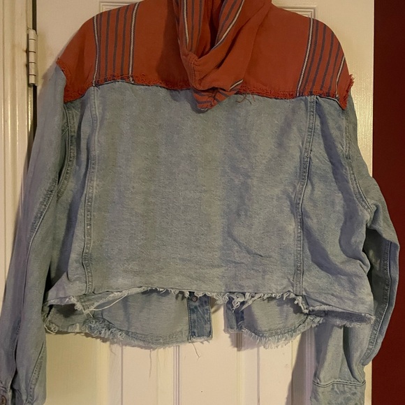 Free People Two-Tone Denim Jacket - Picture 3 of 4